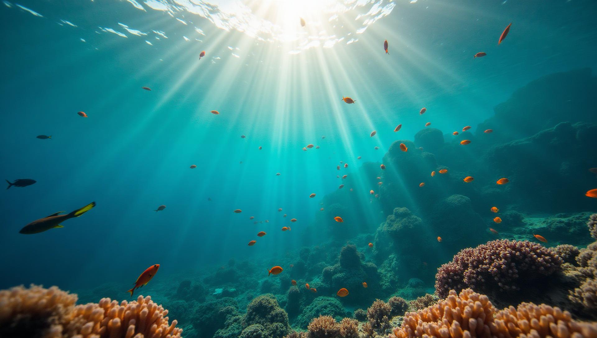 Arrecife de coral colorido